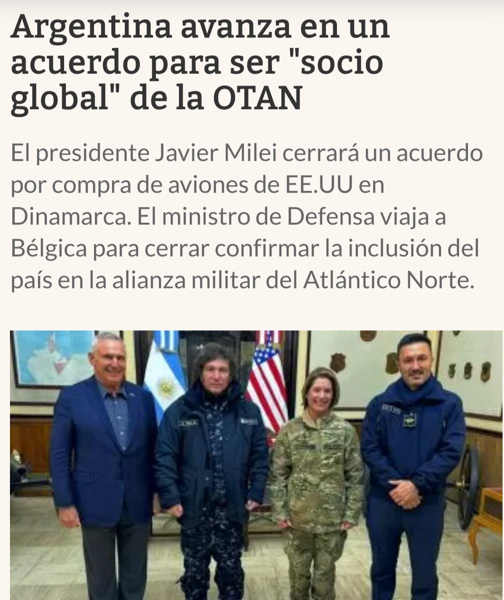 El próximo 17 de abril el ministro de Defensa del gobierno de Javier Milei viajará al cuartel general de la OTAN en Bruselas para solicitar la adhesión de Argentina como “socio global” de dicha alianza militar.