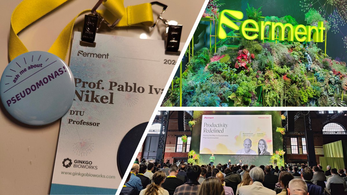 #Ferment2024 @Ginkgo has been a great display of how #SynBio can be exploited at multiple levels. Inspiring talks, including a lively discussion w/@novonordisk CSO Marcus Schindler (extra points for the customizable pinback buttons!) @jrkelly @SynBio1