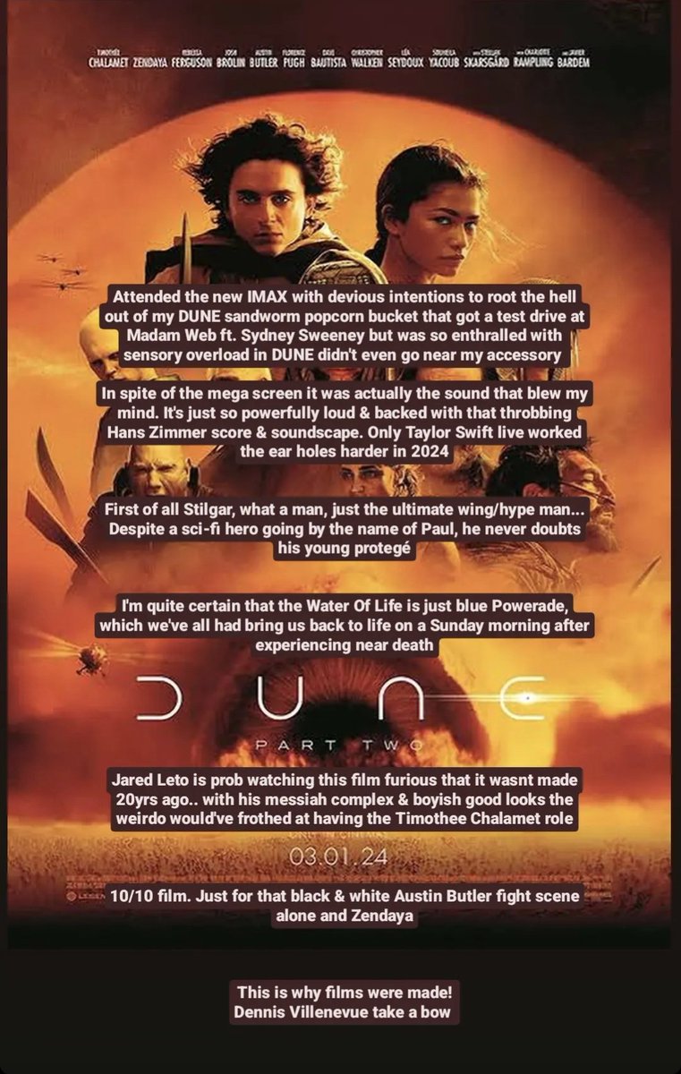 DUNE part two The official review