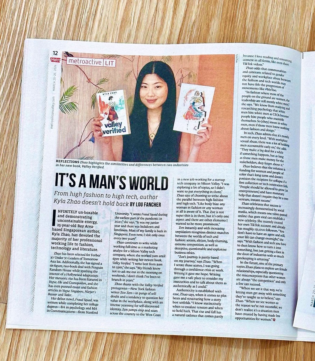 Beyond honored to receive a full-page feature in @metronewspaper!!!🤩✨ Thank you so much for letting me gab on about high fashion, high tech, and high stakes ;) And how I combine all of them in my book VALLEY VERIFIED! Full article at the link in my bio☺️👀