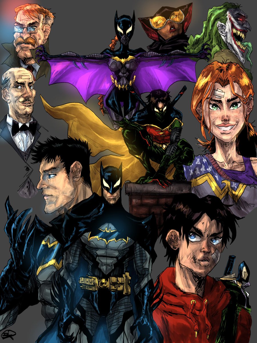 Heard The Batman (2004) tv show was getting some love so here’s my redesign of the main cast and some rogues