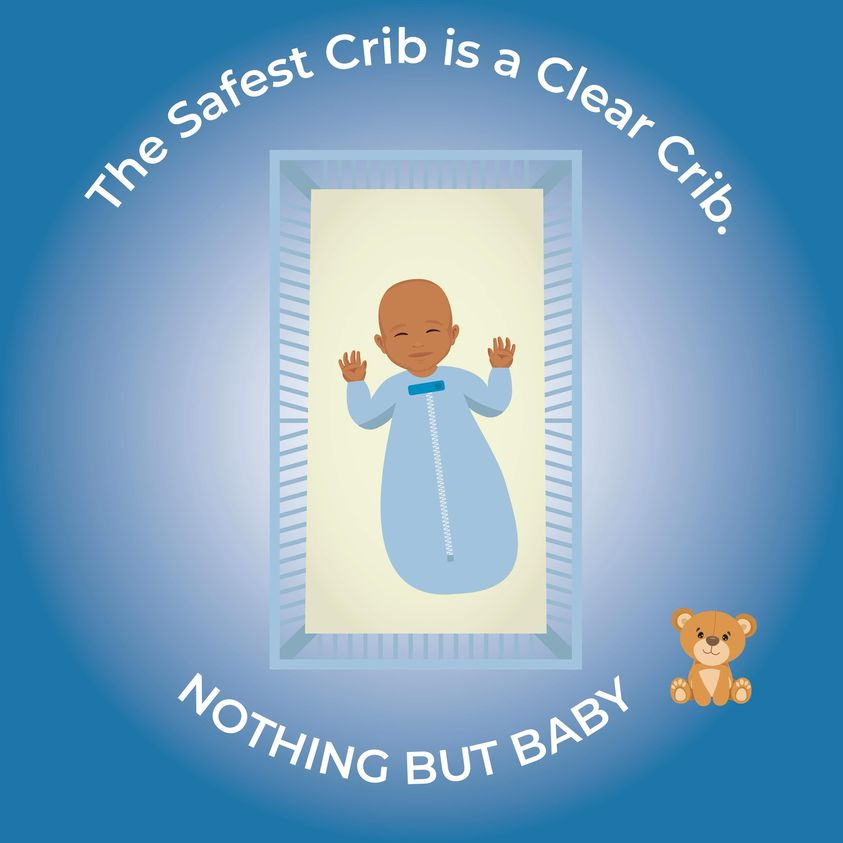 firstcandle.org/safesleeptoolk…
Remember, the safest crib is a clear crib. Leave stuffed animals and blankets outside the crib. Nothing but baby.
#nothingbutbaby #clearthecrib #safesleep