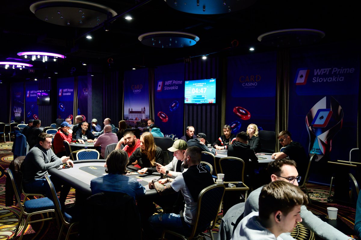 We had just under 100 entries between Day 1A and 1B of our @WPTPrime Slovakia Championship @cardcasino_svk! 🇸🇰🏆 1A - 75 1B - 23 13 survivors will move on to Day 2 with two more flights tomorrow, 1C at 12pm and 1D (Turbo) to follow at 7pm local time! Chip Counts & Live…