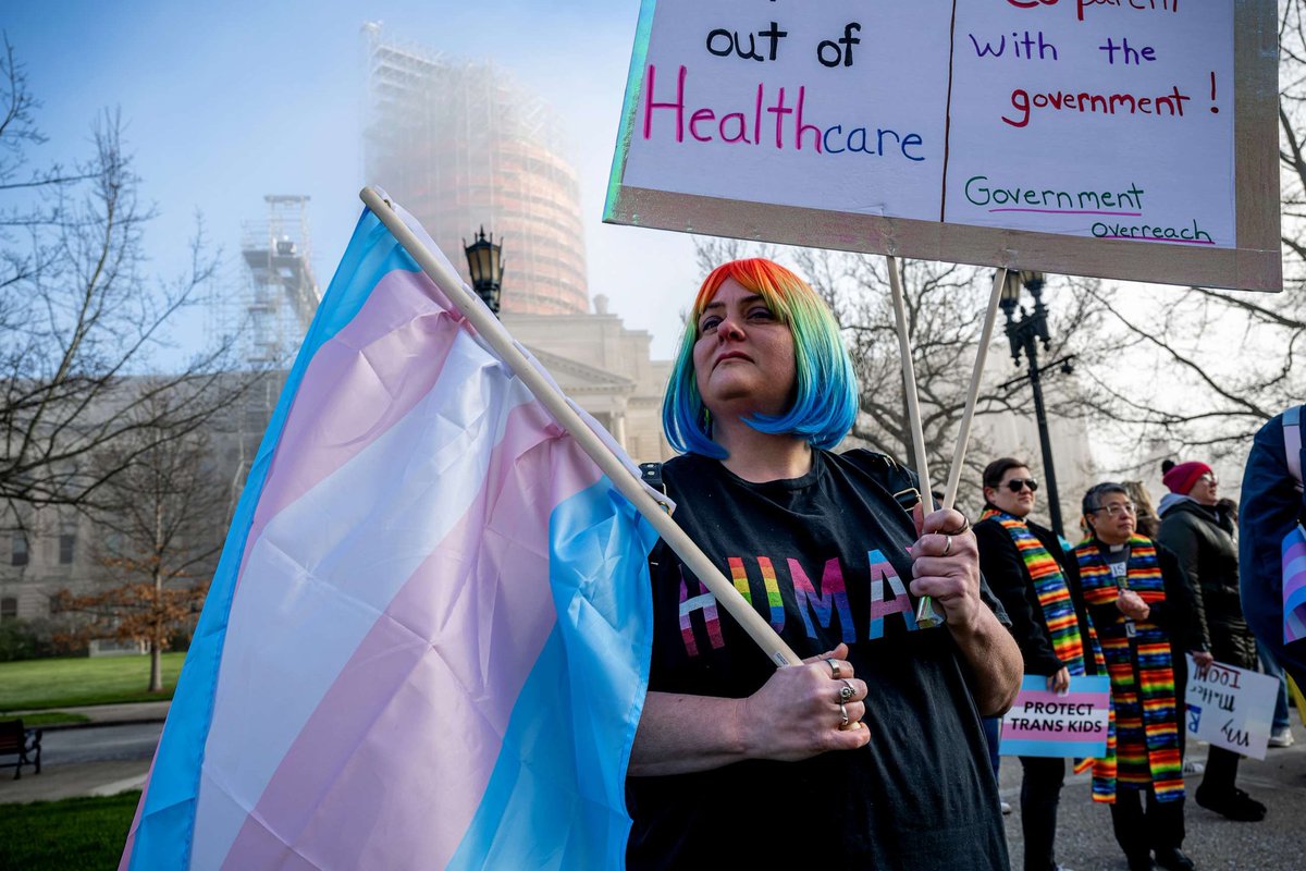 sonamydyke's tweet photo. Actually, the "trans women are women" is a man take because I see all these images of trans rights protests and they are all men. Lol. Lmao even https://t.co/gJGYQTs17L