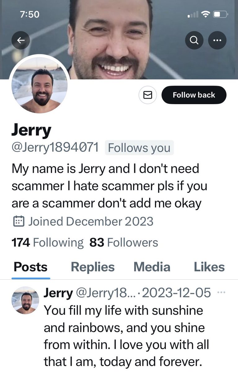 Let’s all tweet to him that we’re scammers! I’ll go first.