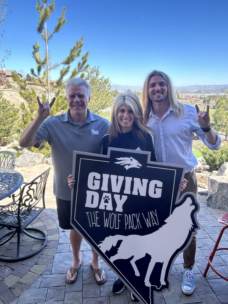 NevadaWolfPack's tweet photo. Thank you, Keith &amp; Tami Womack 🐺

Join the WPAA today on Giving Day, the Wolf Pack Way!

A gift of $100 or more to the Pack Excellence Fund, or any other Wolf Pack Athletics initiative, is all it takes to become a member!

🔗 https://t.co/f7ZQP2w43F

#BattleBorn | #PackGivesBack https://t.co/zyVcBH3s3D