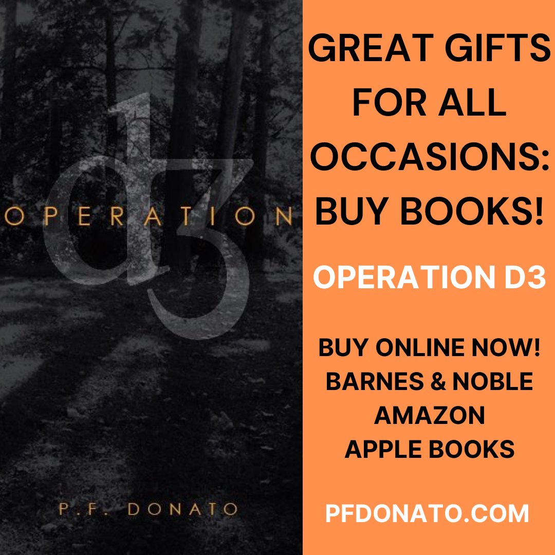 *Barnes & Noble barnesandnoble.com/w/operation-d3… *Amazon amazon.com/Operation-D3-P… *Apple Books books.apple.com/us/book/operat… * pagepublishing.com/books/?book=op… * pfdonato.com #readingforpleasure #bookreview #readinglist #book #giftideas
