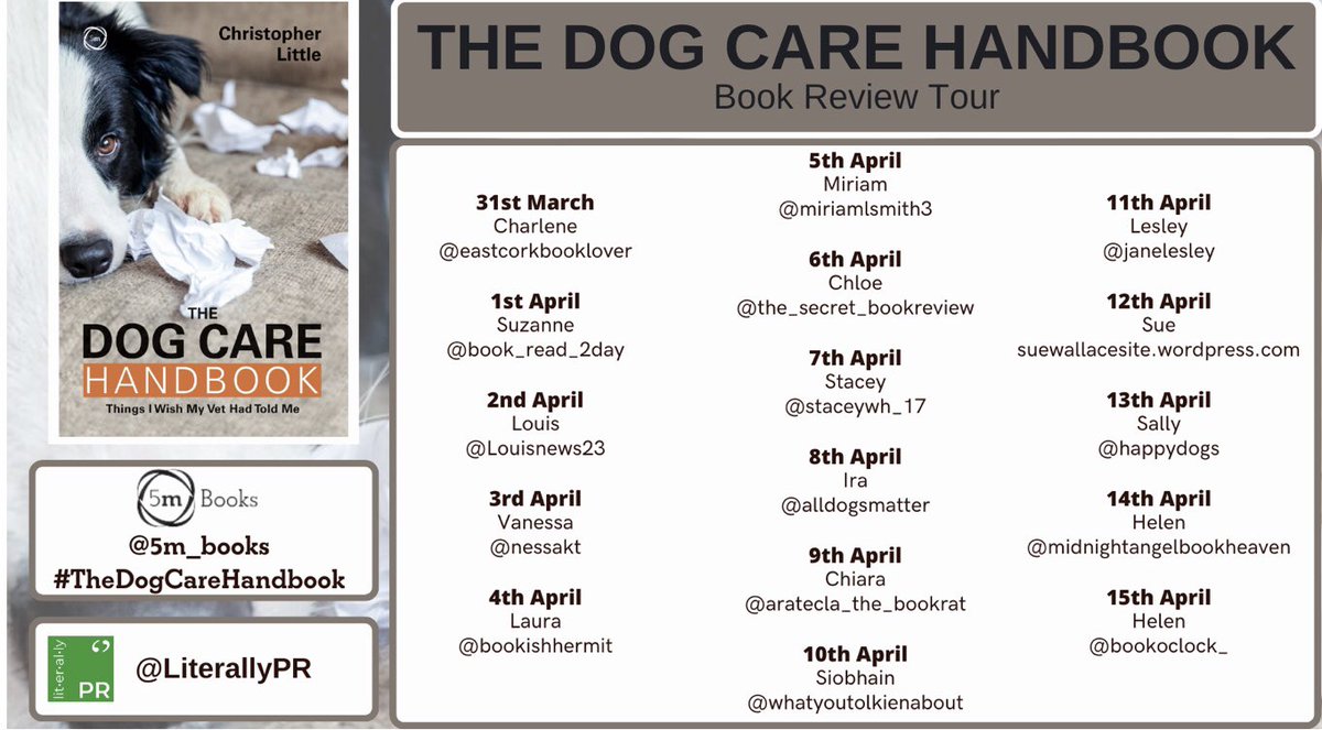 janelesley's tweet photo. Thank you @literallypr for my review copy. #TheDogCareHandbook by #ChristopherLittle is pub @5m_Books in pb: £24.95. I'm off to buy copies as gifts for my dog loving family and friends! 🙂🐶📖📚 https://t.co/RJxwUEAwM7