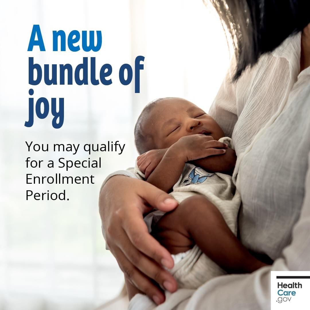 Baby on board?👶🍼
Changes in your household, such as having a baby or adopting a child, may qualify you for a Special Enrollment Period. Make sure to #GetCovered for everyone in your family today: healthcare.gov/screener/

Call or text 404-290-1937 for more info!