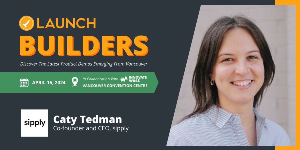 Co-founder & CEO of @sipplyco, @CatyTedman presents at #LaunchBuilders at @IWConfExpo on April 16, 12:45-1:45 pm. Join us as Caty shares her insights on leveraging #AI to revolutionize food & drink pairings with sipply. Tickets: innovatewest.tech Use code LA25 for 25% off!