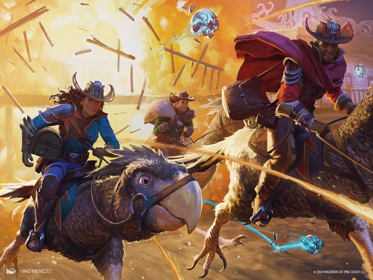 Saddle up and roll up your (non-card) sleeves. Tomorrow is the start of #MTGThunder Prerelease! Head to your LGS and explore the frontier. locator.wizards.com