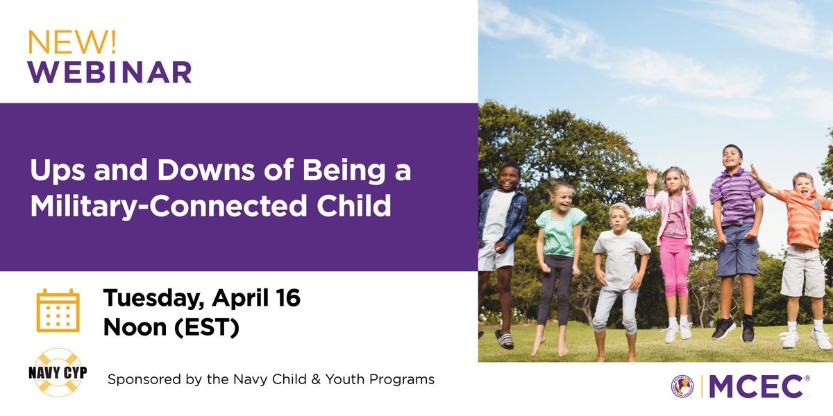Join us as we explore the unique advantages and support available for military-connected children, helping them navigate the challenges and thrive in a military household. Register today! bit.ly/3PZmMrF