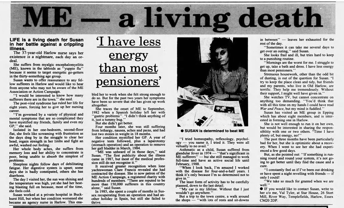 Thirty-four years ago today. Harlow Star, England. 12th April 1990. #mecfs #cfsme #myalgice #MyalgicEncephalomyelitis #chronicfatiguesyndrome #cfs.