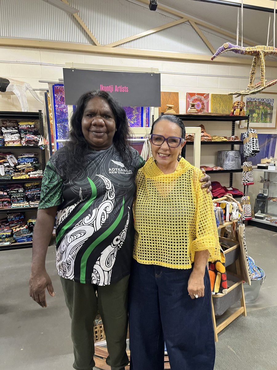 Thanks for having a yarn, Roseranna! She's the Chair of Ikuntji Artists at Ikuntji/Haasts Bluff. They're a not-for-profit Aboriginal art centre creating jobs in Central Australia. Producing some beautiful art too, exporting culture and creativity across the world.