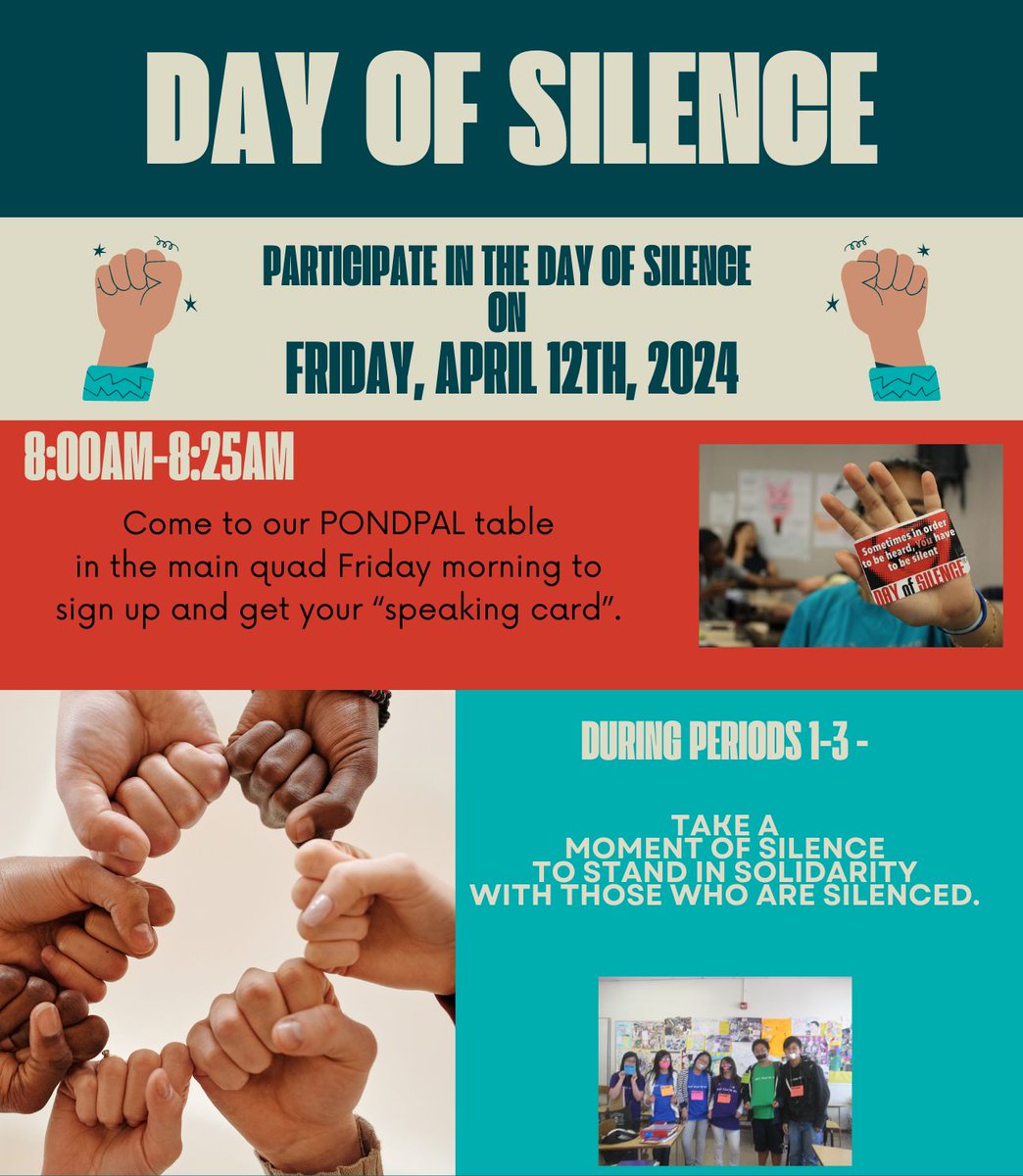National Day of Silence a student-led movement to protest bullying & harassment of LGBT students & those who support them. This day brings awareness & illustrates to the schools how intimidation, name-calling, and general bullying have a silencing effect. #LikeAPio