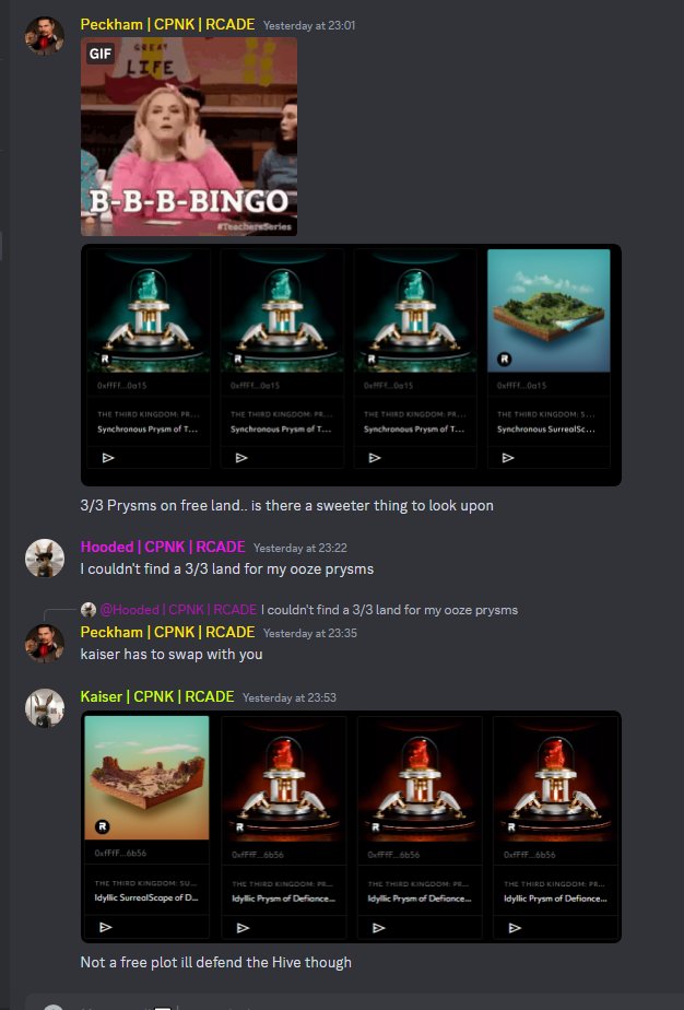 Big win for @Cryptopunkgg GUILD on #Root #Prysm & Land combined to make 3/3 TRIFECTOR of Land use in the #TTK #Futureverse Our Guild is welcoming you.. Get your Prysm and land paired up with trusted PLAYERS with PEDIGREE @futureverse #ReadyPlayerTwo is upon us nearly