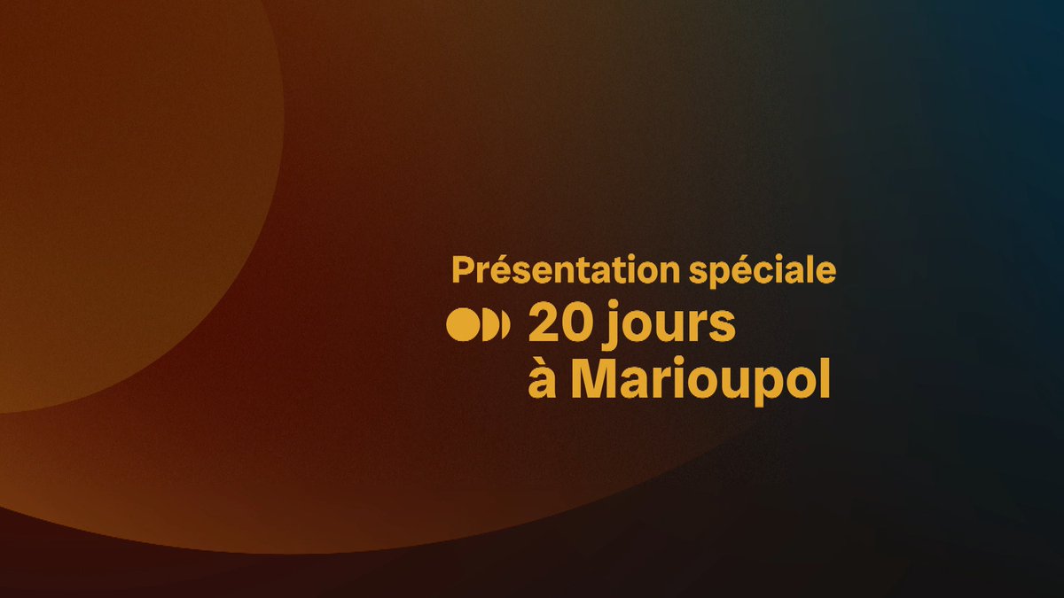 Ce soir à #RDI le documentaire 20 jours à Marioupol de Mstyslav Chernov, tourné pendant le siège de la ville ukrainienne par l'armée russe, sera diffusé en primeur et sans pauses publicitaires. La diffusion sera suivie d'une discussion avec un panel d'invités.