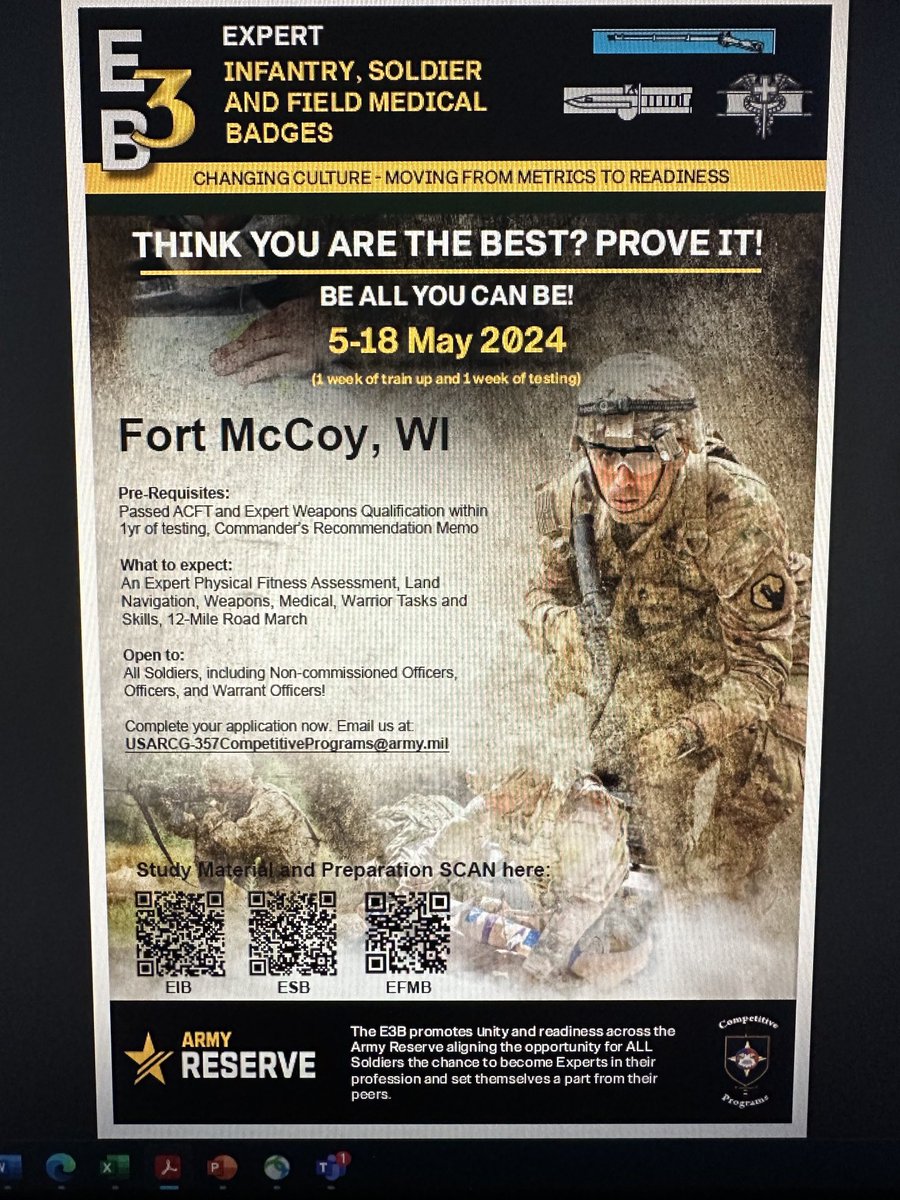 COMPO 3 Soldiers…opportunity knocks! QR codes are study guides. #Army #ArmyReserve 
🦄