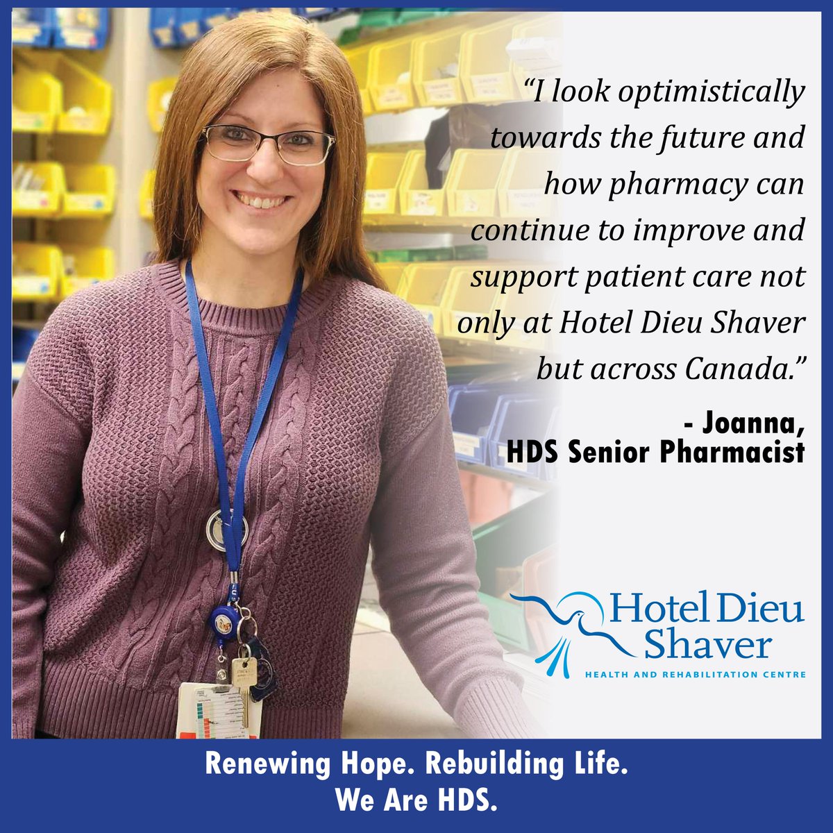 Joanna’s journey with HDS began in 2010 when she embarked on a pharmacy practice rotation during her final year at the U of Toronto. In 2023, she embraced the position of Senior Pharmacist, marking a new chapter in her professional growth. Learn more ➡ bit.ly/HDS-StaffSpotl…