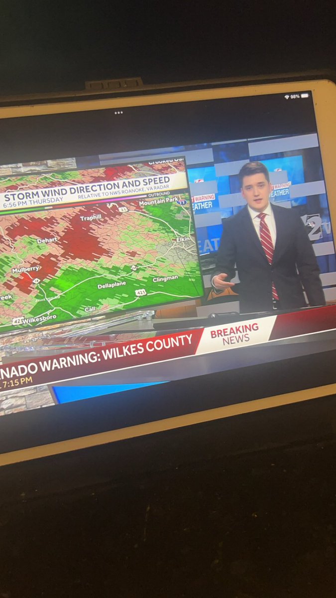 Watching @DylanHudlerWXII and co provide great coverage for NC folks this evening >>