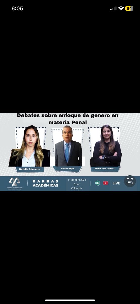 Estamos en vivo por nuestro canal de YouTube con “Debates sobre enfoque de género en materia Penal”. Link: youtube.com/watch?v=j4RBSz… Los esperamos!!!