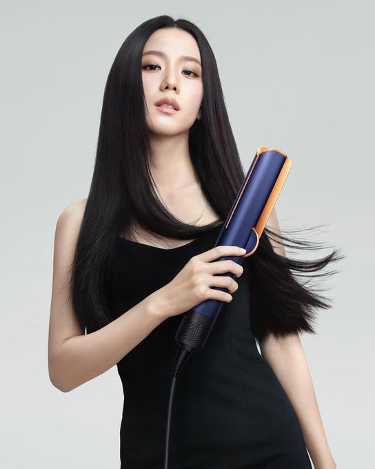 Dyson Airstrait™ Prussian Blue/copper is currently out of stock in Malaysia, Singapore, and the Philippines where #JISOO is the model, Dyson Global Ambassador. #지수 #JISOOxDyson @officialBLISSOO