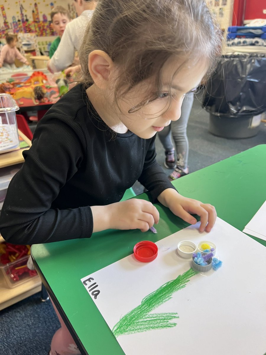 “Artsy Thursday!” We created flowers out of bottle caps for our Reduce,Reuse, and Recycle unit.♻️ 💐 @NAEYC @prekteachernj @tiffanysorto0 #WOYC24