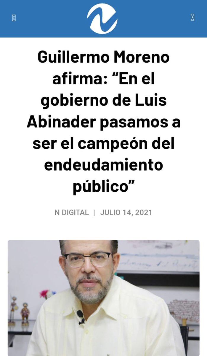 El otro @MorenoGuillermo fue un gran crítico del Funesto CAMBIO de Luis Abinader, pero la conveniencia lamentablemente le ha causado una severa amnesia colectiva penosa. Este es el país del ASIGUN