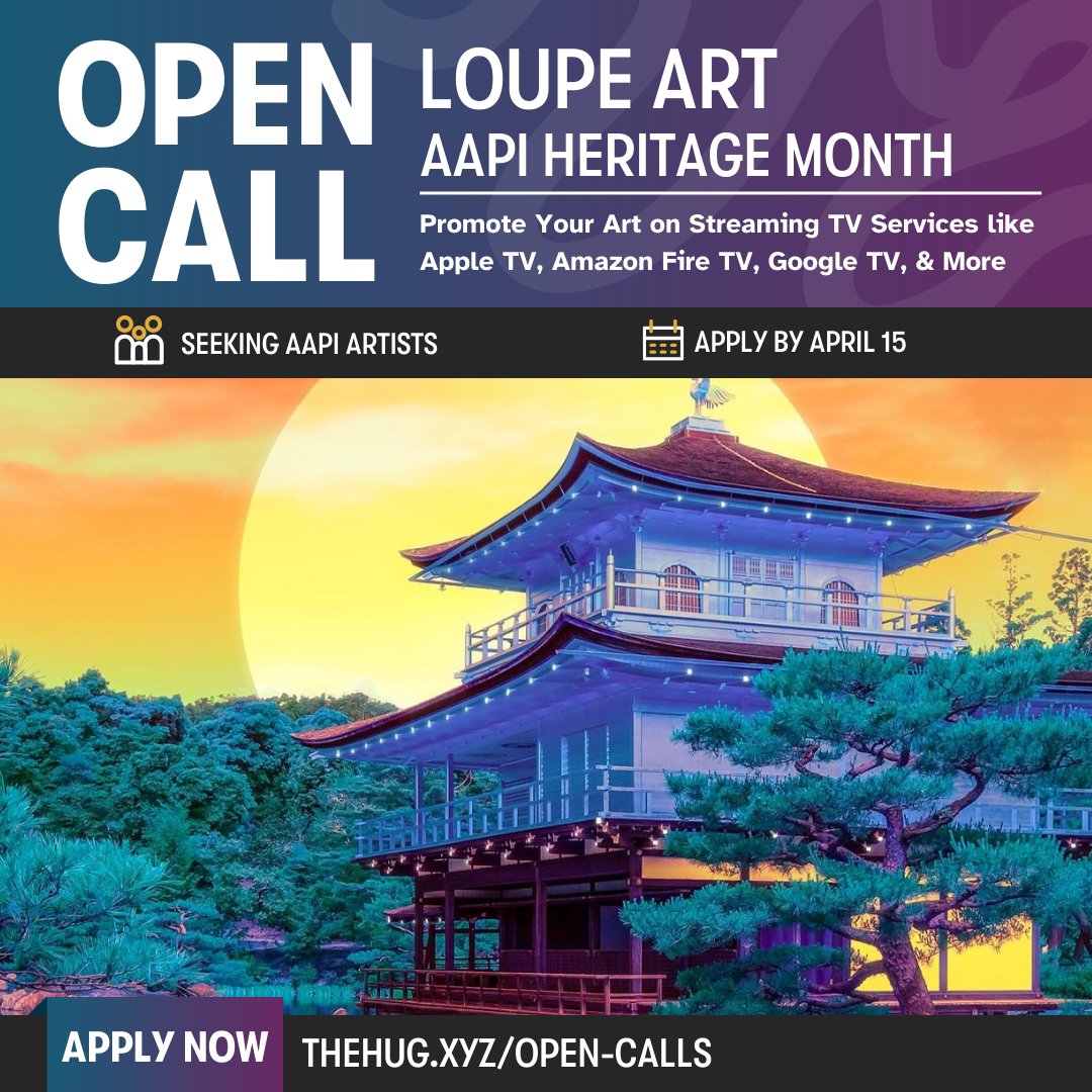 📺Seeking AAPI artists for streaming tv📺 @Loupe_Art is curating a collection of AAPI artists in honor of May being Asian American Heritage Month Select artists will get to share their art in high resolution to Loupe's innovative streaming platform and their 700k subscribers…