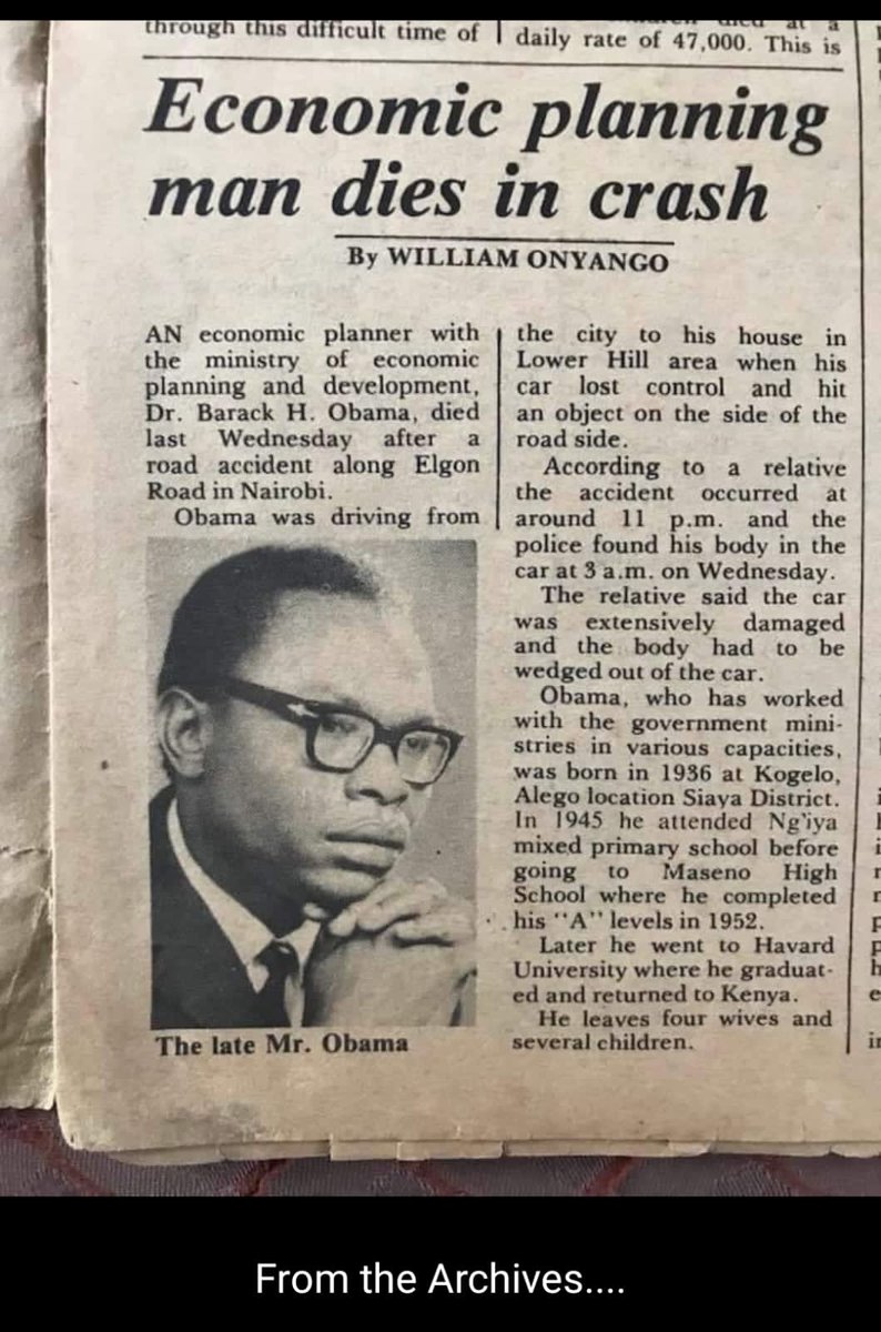Of the several children from four wives, a gem emerged. The best US president ever <a href="/BarackObama/">Barack Obama</a> <a href="/POTUS44/">President Obama</a> <a href="/ObamaFoundation/">The Obama Foundation</a>