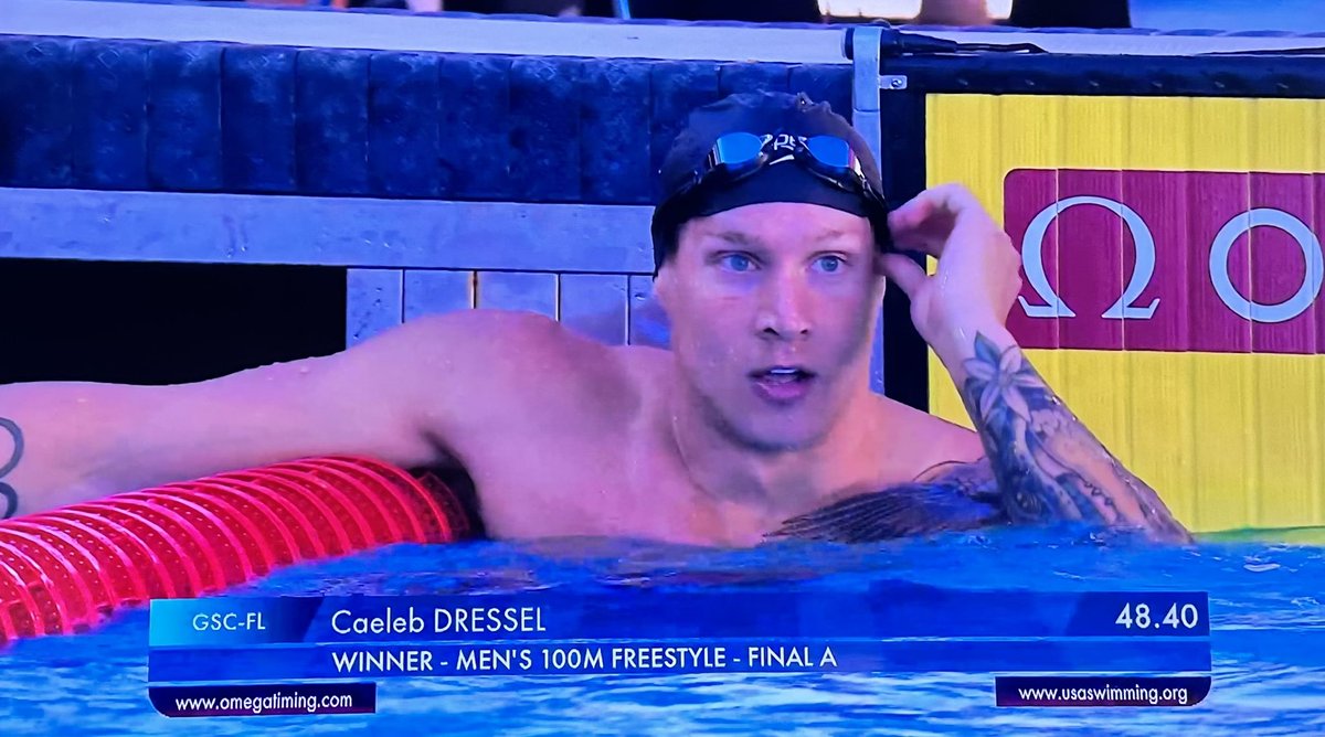 Caeleb Dressel with a 48.40 100 freestyle and another pro series win 🥶