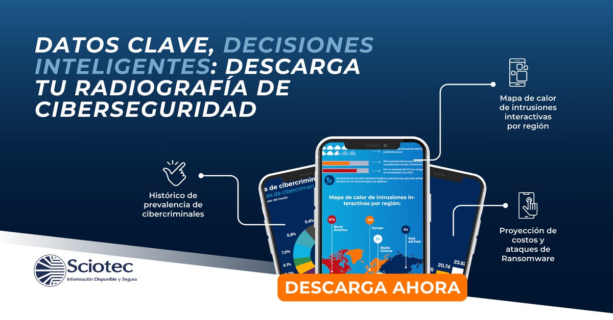 📢Conoce el panorama completo de la ciberseguridad: costos en aumento, riesgos crecientes y tipos de amenazas emergentes Toma decisiones informadas:

sciotec.net/descarga-la-in…

#Ciberseguridad #Infografía #Proyecciones #SeguridadDigital