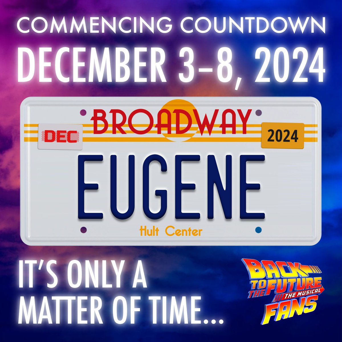 DON’T BET YOUR FUTURE ON ONE ROLL OF THE DICE 🎲

The 2024/2025 #Broadway in Eugene season presented by the @HultCenter includes @BTTFBway from December 3rd to 8th, 2024 at the Silva Concert Hall, The Hult Center, #Eugene, #Oregon ⚡️

🎼 It’s only a matter of time… 💙

#bttftour