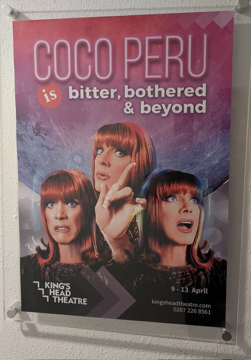 Didn't realise how much I needed to see @themisscocoperu tonight. Thanks for making me laugh so much!!! x She's on until Saturday, go see her!!! @KingsHeadThtr