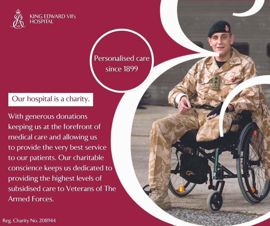 An independent charitable hospital, driven by an unwavering commitment to delivering exceptional subsidised care to Veterans of The Armed Forces. Since 1899, our charitable ethos has guided us in maintaining the highest standards of healthcare. Learn more: bit.ly/3C3jgoL