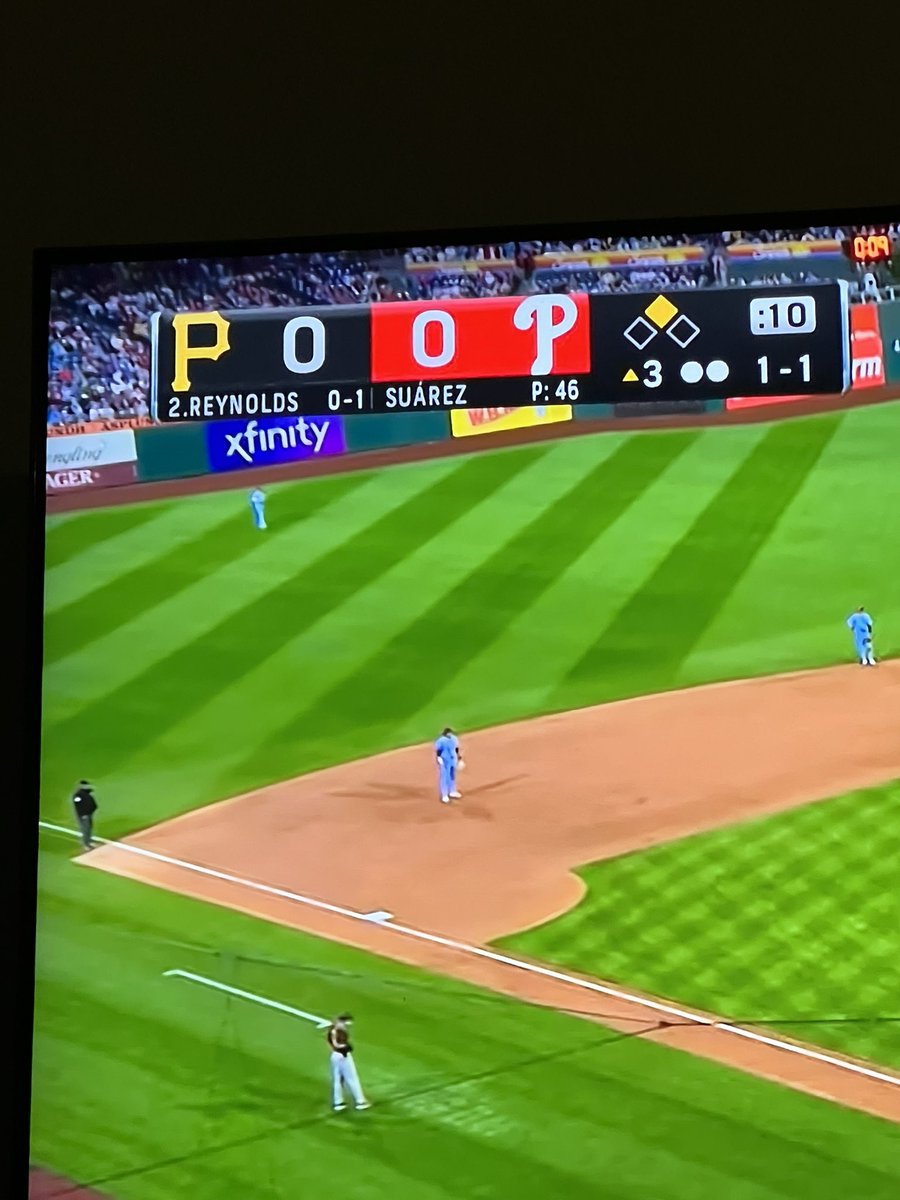 I never not chuckle over this when watching the phillies play the pirates