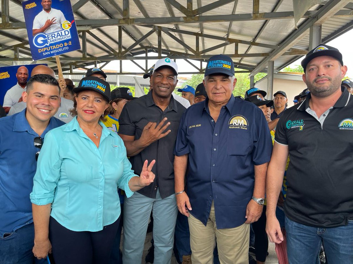 El candidato presidencial José Raúl Mulino visitó este jueves el sector de La Pulida 2, en El Crisol, San Miguelito con los candidatos de la oferta electoral de Realizando Metas y Alianza: Dalia Bernal, Gerald Cumberbatch, Michael Ponce , Luis Eduardo Black. #NacionalesKW