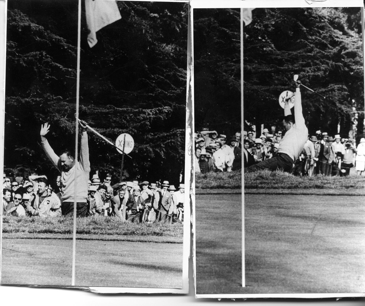 It's Masters Week 💚 Today's #TBT celebrates 1970 Master's Champion Billy Casper's playoff victory on our famed Lake Course during the 1966 #USOpen! 📸: Ron Riesterer #OlympicClub #OCgolf #OChistory