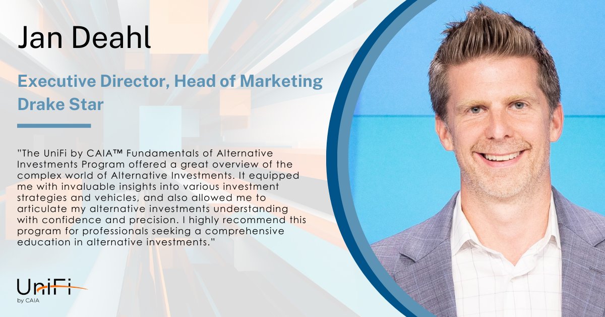 #Alternativeinvestments have brought both dynamic opportunities and complex challenges to the financial landscape. For professionals like Jan Deahl, the key to skillfully navigating the evolving industry starts with a deep knowledge base. 

Gain a new perspective on #alts with…