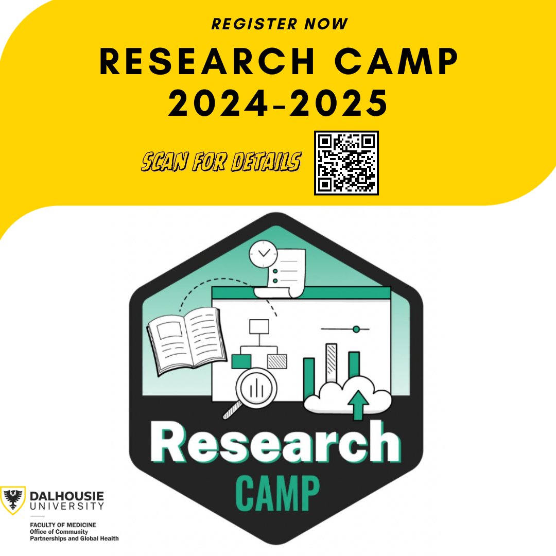 Registration is now open for Research Camp 2024-2025! For details, visit: dal.ca.libguides.com/ResearchCamp @PLANS_DAL @DalIhig @DalGradStudies @DalHealth @DalHPI @DalhousieU