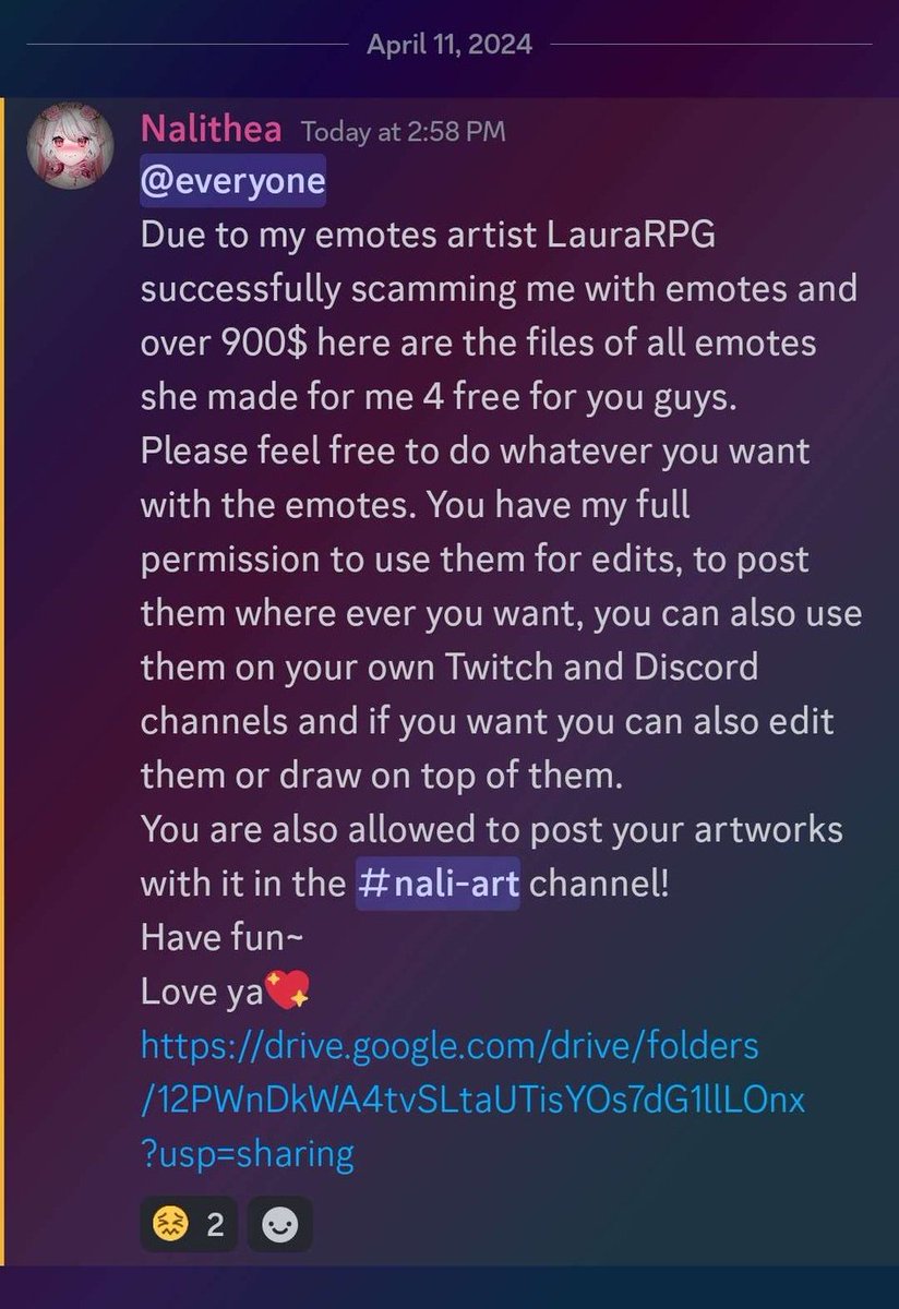 lauritarpg's tweet image. When the fit hits the shan... Expect me to release emotes bases in the following days! As stated in my tos I retract all the rights of my art to this person. Hope you never have to deal with someone as delusional and immature as Nalithea. I&apos;m so dissapointed