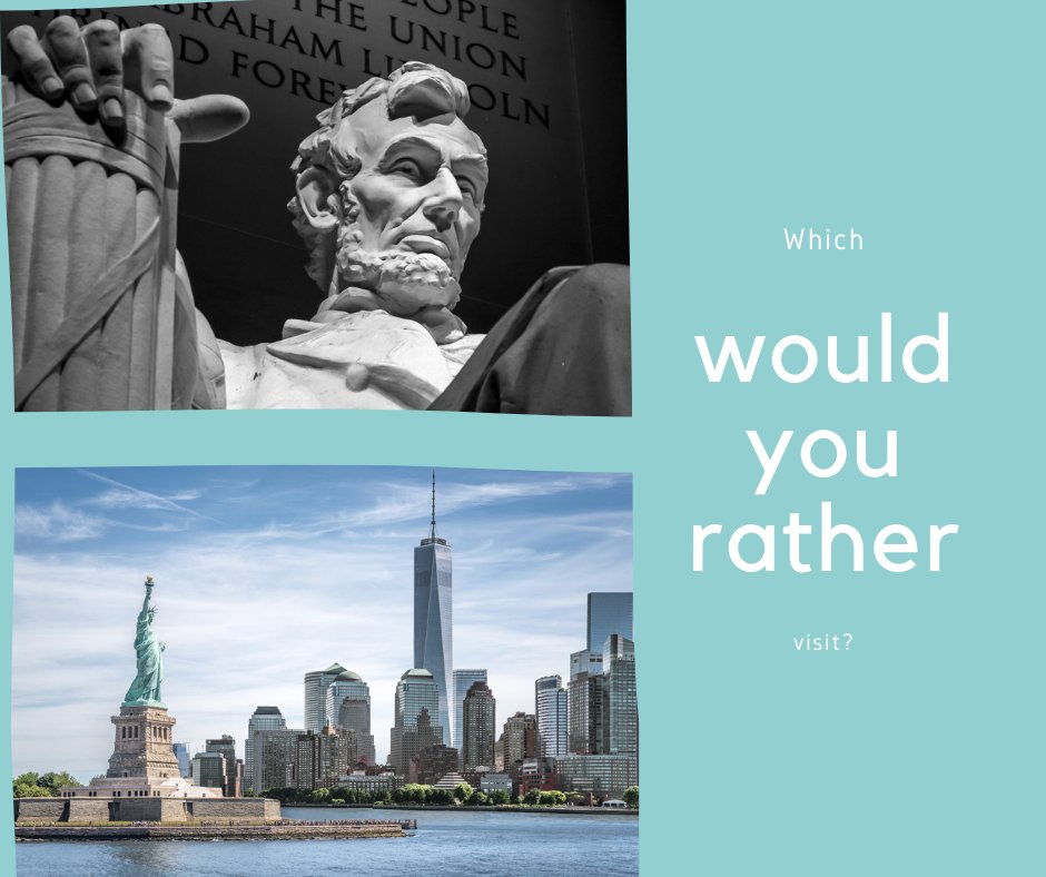 Which would you rather visit: DC or NYC? Steffi and I are headed to DC today! ap4libertyshop.com/products/abrah…