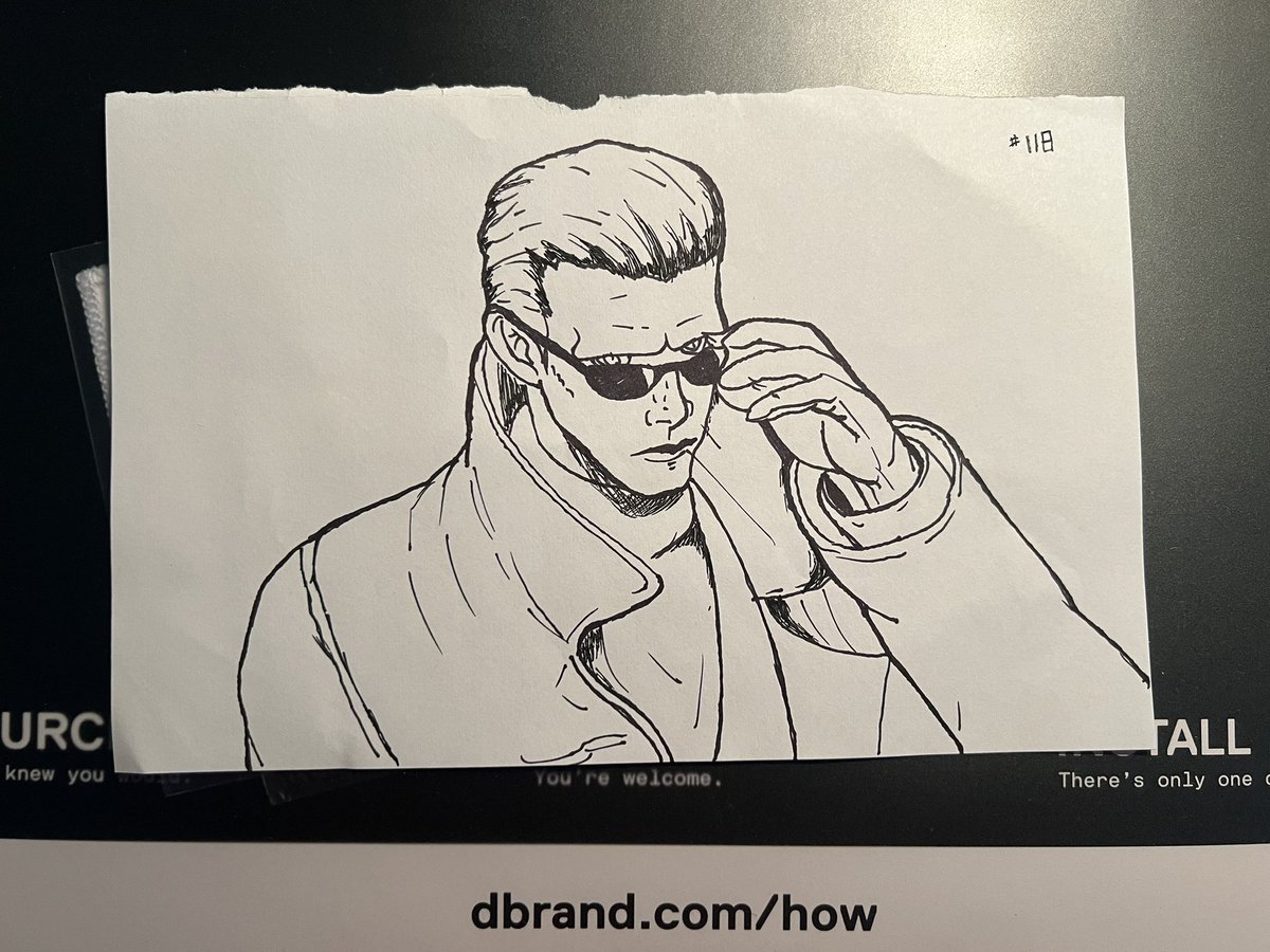 wtf I asked @dbrand for a portrait of Albert Wesker with my order and they came through?? try not to get cancelled before i place my next order, i need more portraits