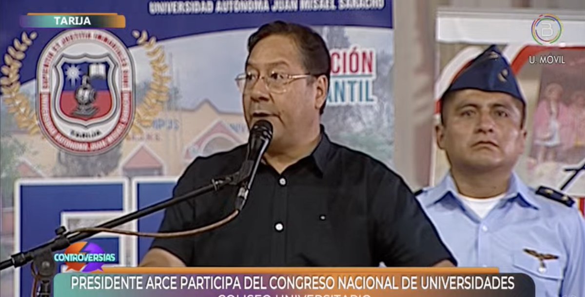 #Ahora 🔴 | Presidente de Bolivia @LuchoXBolivia: “Que el Congreso Nacional de Universidades sea provechoso para los estudiantes universitarios. Hay que seguir investigando y desarrollando la ciencia y tecnología hacia la producción del país”. #BTVInforma