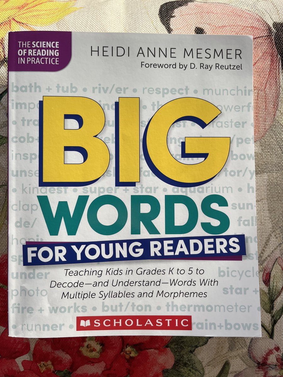 Big Words for Young Readers by @haemesmer is a fantastic read. I'm going to be opening this book again and again because it's packed with useful information about how to help kids read multisyllable words and build their understanding of morphology. @ScholasticEdu