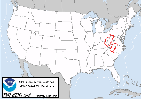 Storms have moved up north. Current Tornado Watches tonight here. mikesweatherpage.com