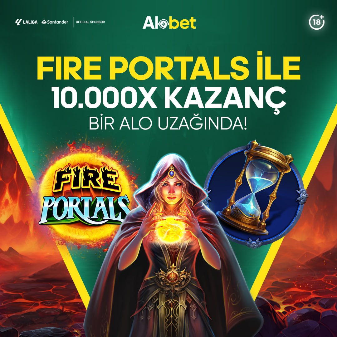 🔥 Kazanç yangını başladı, bu slotta yangın var ! ⭐️ Hadi durma #Alobet'e gel, 10.000x Kazancı toplamaya başla ! 🕹 Pragmatic Play'in en yeni oyunu Fire Portals bir Alo uzağında. 🌐 Güncel Adresimiz: t2m.io/alobet