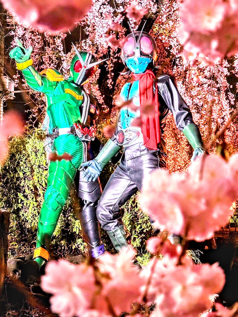 夜桜キレイでした🌸
桜のように生き様で感動を与えられたら
素敵ですね✨

好きな平成ライダー、
3本の指に入る
Wとご一緒できた事も感謝です❕

#仮面ライダー
#仮面ライダーW
#cosplay