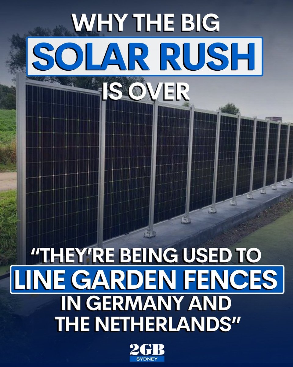 The solar rush is over. We’re building more solar panels than we need. In Europe the excess panels are being used to build fences. Meanwhile, Australia has just signed a billion dollar deal to build more! 🎧omny.fm/shows/ben-ford…🎧