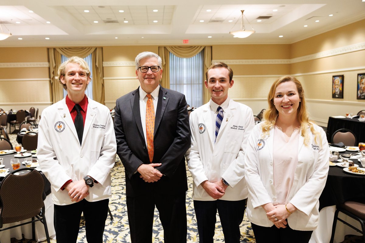 As part of our joint initiative with @mercersom to advance pediatric healthcare in rural Georgia, we honored the second group of Rural Pediatric Scholarship Program recipients today alongside our Chief Medical Officer @FortenberryMD. Learn more: den.mercer.edu/school-of-medi….